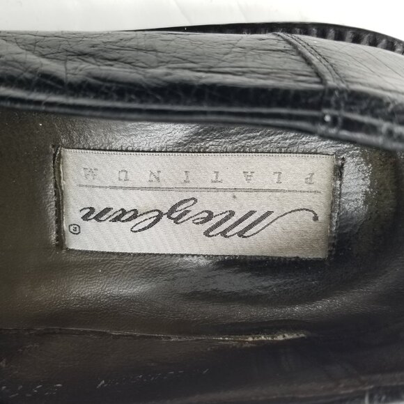 Mezlan Platinum Tuscany Mens Loafers Shoes Black Full Ostrich Quill sz 9.5M main image 12